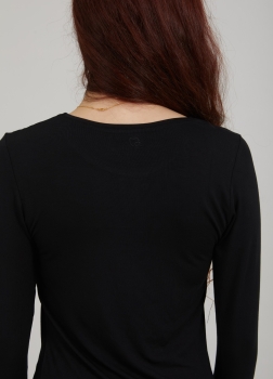 Coster Copenhagen, Sofia round neck blouse, black